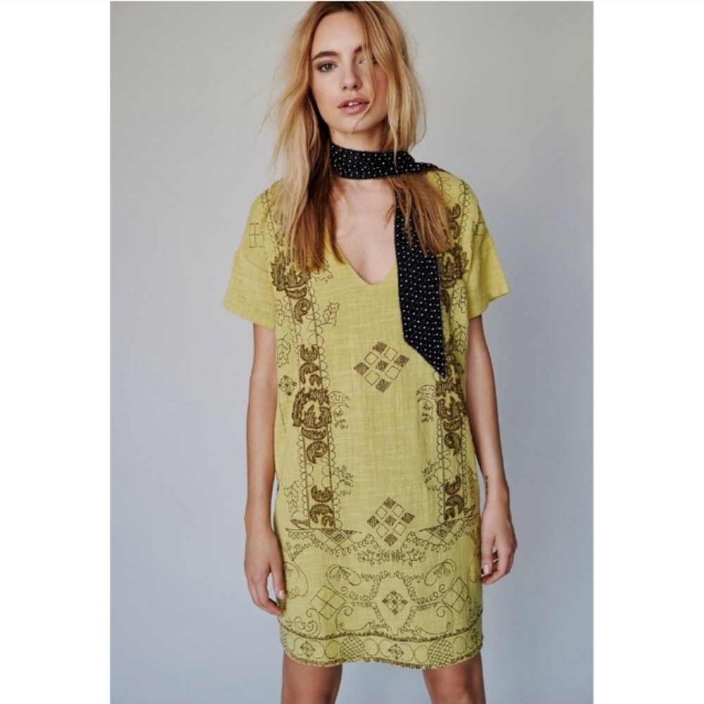 SOLD! Free People Beaded Open Back Mini Dress